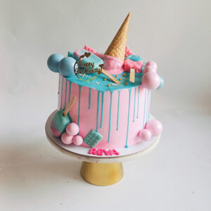 Blue Dripping Cakesicles