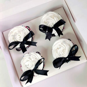 Black Ribbons Cupcake